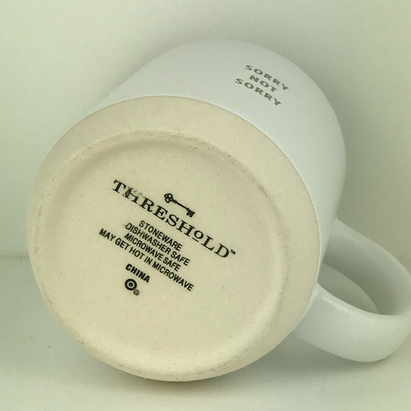 “Sorry not sorry” cream/ white stoneware mug Threshold by Target - Picture 5 of 5